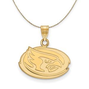 14k Yellow Gold Iowa State Small Necklace - 22 Inch